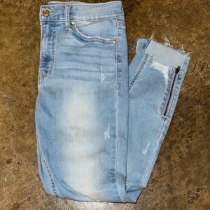 Light Blue Distressed Women Jeans